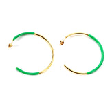 Pink & Blue & Green Circle Open Earrings 2*50mm