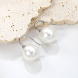 White Pearl Golden Earrings 14mm