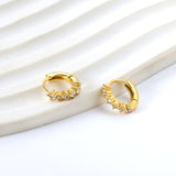 6 White Diamond Earring Clips 3*12mm