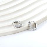 6 White Diamond Earring Clips 3*12mm