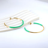 Pink & Blue & Green Circle Open Earrings 2*50mm