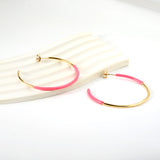 Pink & Blue & Green Circle Open Earrings 2*50mm