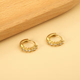 6 White Diamond Earring Clips 3*12mm