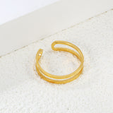 New style stainless steel double layer ring