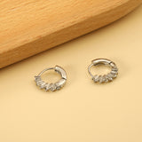 6 White Diamond Earring Clips 3*12mm