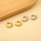 6 White Diamond Earring Clips 3*12mm