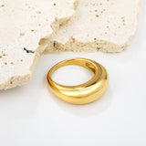 Hollow minimalist ring with a chunky feel