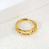 New style stainless steel irregular interaction loose mouth ring