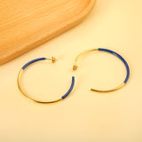 Pink & Blue & Green Circle Open Earrings 2*50mm