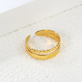 New style stainless steel double twist open ring