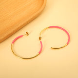 Pink & Blue & Green Circle Open Earrings 2*50mm