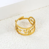 New Stainless Steel Exaggerated Double Snake Ring