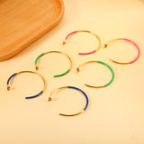 Pink & Blue & Green Circle Open Earrings 2*50mm