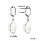 2024 New Year Fashionable Leaf-shaped White Shell Earrings