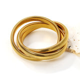 Soft bracelet 10*outside 70mm gold color