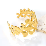 40.5mm wide open soft bracelet gold color