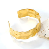 20mm Wide Open Soft Bangle Gold