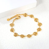 Wire 0.8mm*Width 9mm Chain Bracelet 18+3cm+6mm Round Tail Tag Gold