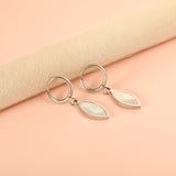 2024 New Year Fashionable Leaf-shaped White Shell Earrings