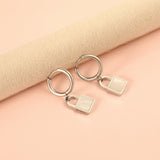 2024 New Year's Fashion Locking White Shell Earrings