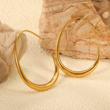 29*39.2mm Egg Ring Earrings Gold Color