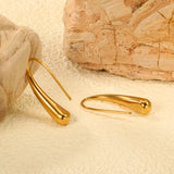 Long drop earrings 5.6*25mm gold color