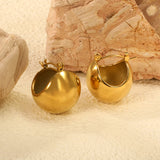 19.5mm Half Round Ball Hollow Out Ear Clip Steel/Golden