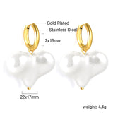 2024 New Year Fashion Various Irregular Shape White Pearl Earrings