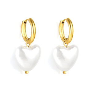 2024 New Year Fashion Various Irregular Shape White Pearl Earrings