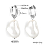 2024 New Year Fashion Various Irregular Shape White Pearl Earrings