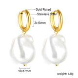 2024 New Year Fashion Various Irregular Shape White Pearl Earrings