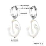 2024 New Year Fashion Various Irregular Shape White Pearl Earrings