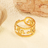 New Stainless Steel Exaggerated Double Snake Ring