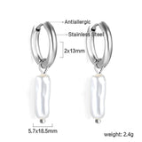 2024 New Year Fashion Various Irregular Shape White Pearl Earrings