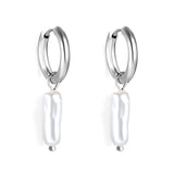 2024 New Year Fashion Various Irregular Shape White Pearl Earrings