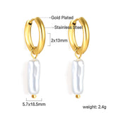 2024 New Year Fashion Various Irregular Shape White Pearl Earrings