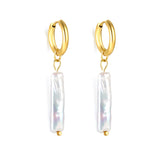 2024 New Year Fashion Various Irregular Shape White Pearl Earrings