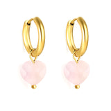 2024 New Year Fashion 3 Colors Natural Stone Stud Earrings