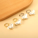 2024 New Year Fashion Various Irregular Shape White Pearl Earrings