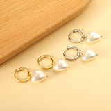 2024 New Year Fashion Various Irregular Shape White Pearl Earrings