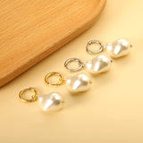 2024 New Year Fashion Various Irregular Shape White Pearl Earrings