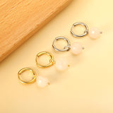 2024 New Year Fashion 3 Colors Natural Stone Stud Earrings