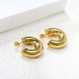 C-shaped earrings 10.5*31mm