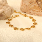 Wire 0.8mm*Width 9mm Chain Bracelet 18+3cm+6mm Round Tail Tag Gold