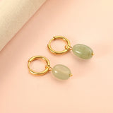 2024 New Year Fashion 3 Colors Natural Stone Stud Earrings