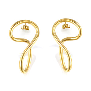 Shaped hoop earrings 2.8*W21.4*H37mm