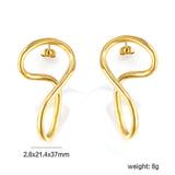 Shaped hoop earrings 2.8*W21.4*H37mm