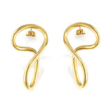 Shaped hoop earrings 2.8*W21.4*H37mm