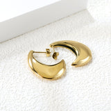 Little Fat Moon Earrings 24.5*26.8mm