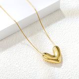 25*22mm heart pendant necklace 40+5cm